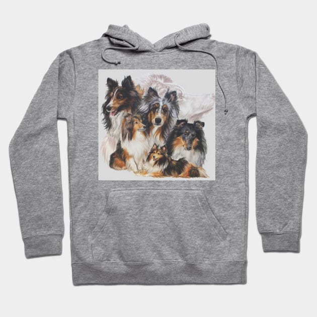 Obedient Shetland Sheepdog Grouping Hoodie by BarbBarcikKeith